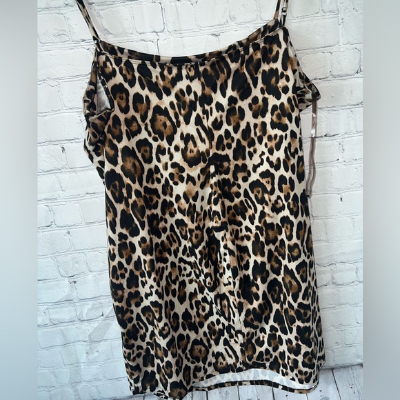 Iris Brown, Cream & Black Cheetah print sleeveless dress size 3X - Picture 6 of 6